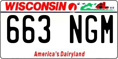 WI license plate 663NGM