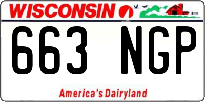 WI license plate 663NGP