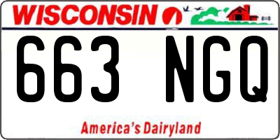 WI license plate 663NGQ