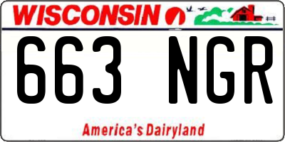 WI license plate 663NGR