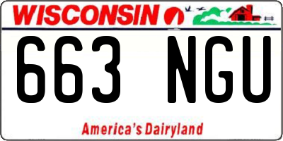 WI license plate 663NGU