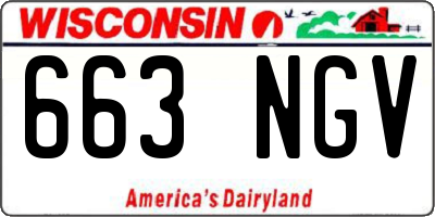 WI license plate 663NGV