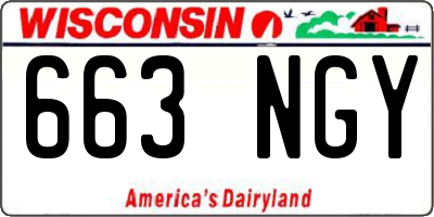 WI license plate 663NGY