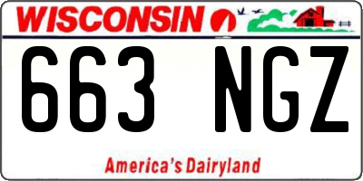 WI license plate 663NGZ