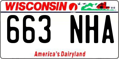 WI license plate 663NHA