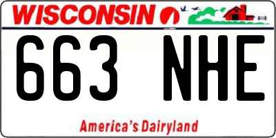 WI license plate 663NHE