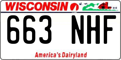 WI license plate 663NHF