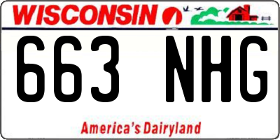 WI license plate 663NHG