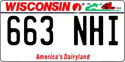 WI license plate 663NHI