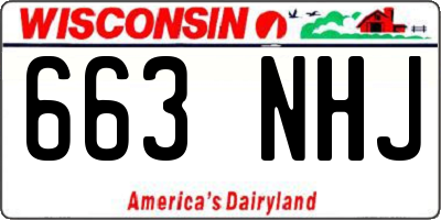 WI license plate 663NHJ