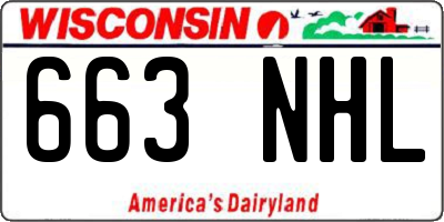 WI license plate 663NHL
