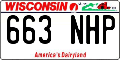 WI license plate 663NHP