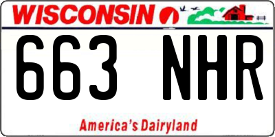 WI license plate 663NHR