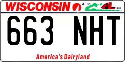 WI license plate 663NHT