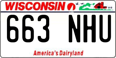 WI license plate 663NHU