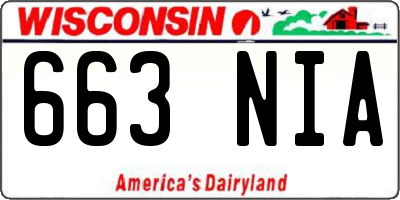 WI license plate 663NIA