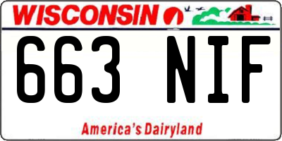 WI license plate 663NIF