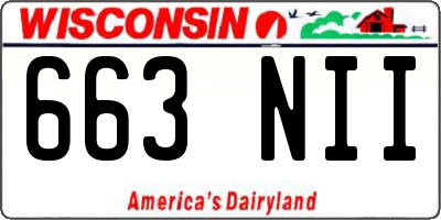 WI license plate 663NII