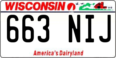 WI license plate 663NIJ