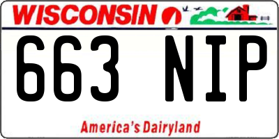 WI license plate 663NIP