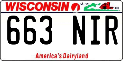 WI license plate 663NIR