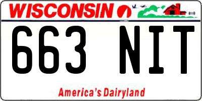 WI license plate 663NIT