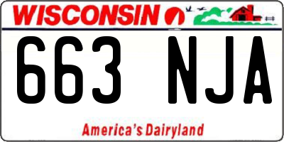 WI license plate 663NJA