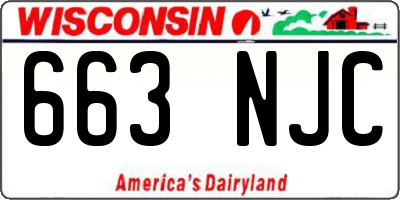 WI license plate 663NJC