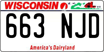 WI license plate 663NJD