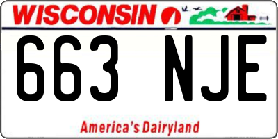 WI license plate 663NJE