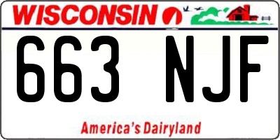 WI license plate 663NJF