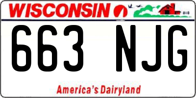 WI license plate 663NJG