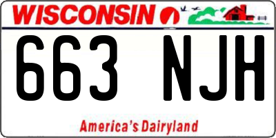 WI license plate 663NJH