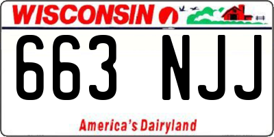 WI license plate 663NJJ