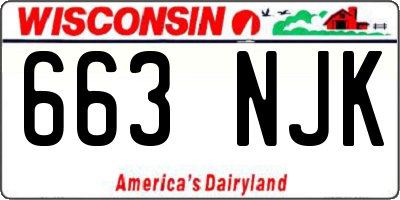 WI license plate 663NJK
