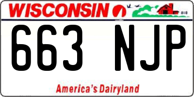 WI license plate 663NJP