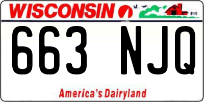 WI license plate 663NJQ