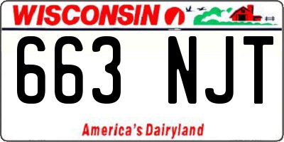 WI license plate 663NJT