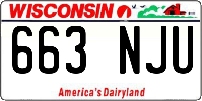 WI license plate 663NJU