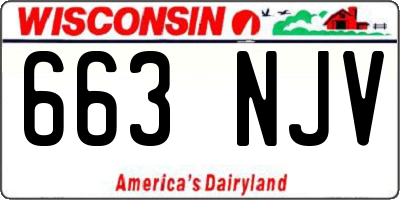 WI license plate 663NJV