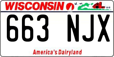 WI license plate 663NJX