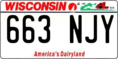 WI license plate 663NJY