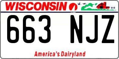 WI license plate 663NJZ