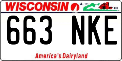 WI license plate 663NKE