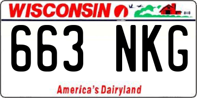 WI license plate 663NKG