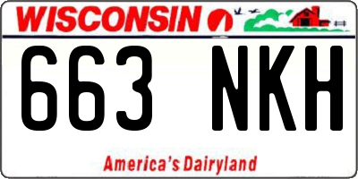 WI license plate 663NKH