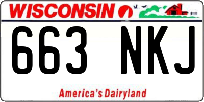 WI license plate 663NKJ