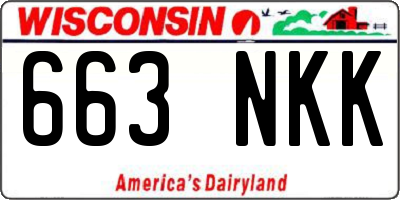 WI license plate 663NKK