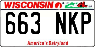 WI license plate 663NKP