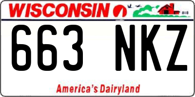 WI license plate 663NKZ